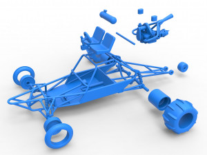 Old school Sand Rail buggy Version 2 Scale 1 to 25 3D-printmodel