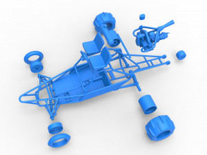 Old school Sand Rail buggy Version 2 Scale 1 to 25 3D-printmodel
