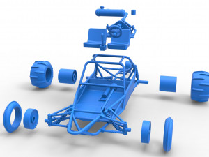 Old school Sand Rail buggy Version 2 Scale 1 to 25 3D-printmodel