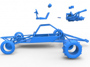 Old school Sand Rail buggy Version 2 Scale 1 to 25 3D-printmodel
