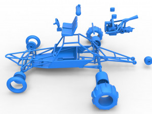Old school Sand Rail buggy Version 2 Scale 1 to 25 3D-printmodel
