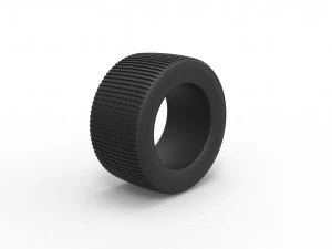 Dune buggy rear tire 18 Scale 1 to 25 3D Print Model