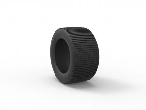 Dune buggy rear tire 18 Scale 1 to 25 3D Print Model