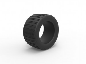 Dune buggy rear tire 19 Scale 1 to 25 3D Принт Модель