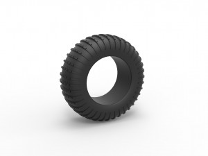Dune buggy rear tire 20 Scale 1 to 25 Modelo de impresión 3D