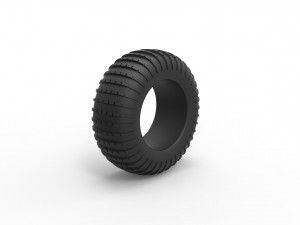 Dune buggy rear tire 20 Scale 1 to 25 Modelo de impresión 3D