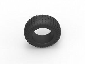 Dune buggy rear tire 20 Scale 1 to 25 Modelo de impresión 3D