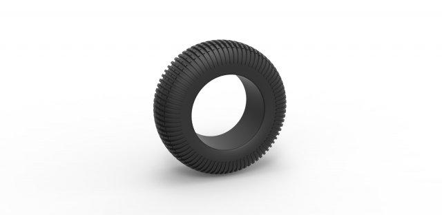 Dune buggy rear tire 21 Scale 1 to 25 3D Принт Модель .c4d .max .obj .3ds .fbx .stl .blend 