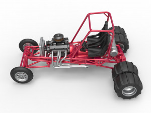 Old school water pumper Sand buggy Scale 1 to 25 3D Print Model