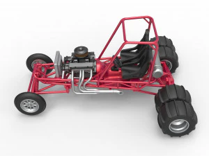 Old school water pumper Sand buggy Scale 1 to 25 3D Print Model