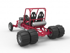 Old school water pumper Sand buggy Scale 1 to 25 3D Print Model