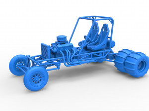 Old school water pumper Sand buggy Scale 1 to 25 3D Print Model
