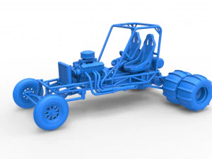 Old school water pumper Sand buggy Scale 1 to 25 3D Print Model