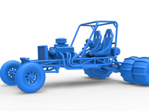 Old school water pumper Sand buggy Scale 1 to 25 3D Print Model