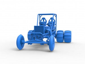 Old school water pumper Sand buggy Scale 1 to 25 3D Print Model