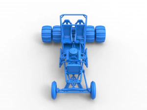 Old school water pumper Sand buggy Scale 1 to 25 3D Print Model