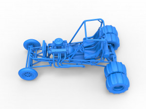 Old school water pumper Sand buggy Scale 1 to 25 3D Print Model