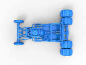 Old school water pumper Sand buggy Scale 1 to 25 3D Print Model