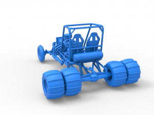 Old school water pumper Sand buggy Scale 1 to 25 3D Print Model