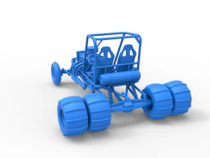 Old school water pumper Sand buggy Scale 1 to 25 3D Print Model
