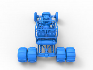 Old school water pumper Sand buggy Scale 1 to 25 3D Print Model