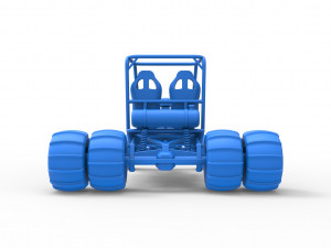 Old school water pumper Sand buggy Scale 1 to 25 3D Print Model