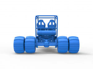 Old school water pumper Sand buggy Scale 1 to 25 3D Print Model