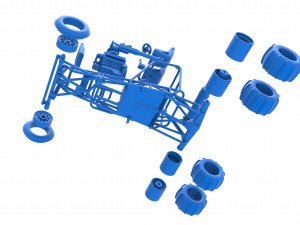 Old school water pumper Sand buggy Scale 1 to 25 3D Print Model