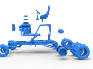Old school water pumper Sand buggy Scale 1 to 25 3D Print Model