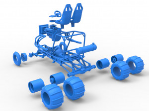 Old school water pumper Sand buggy Scale 1 to 25 3D Print Model