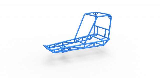 Frame for old school water pumper Sand buggy Scale 1 to 25 Modèles 3D en vedette .c4d .max .obj .3ds .fbx .stl .blend 