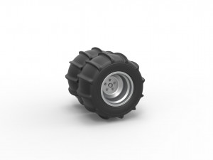 Double Rear wheel for Dune Buggy Scale 1 to 25 Modèles 3D en vedette