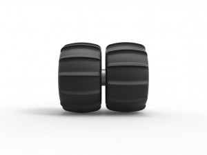 Double Rear wheel for Dune Buggy Scale 1 to 25 3D Принт Модель