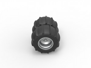 Double Rear wheel for Dune Buggy Scale 1 to 25 3D Принт Модель