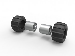 Double Rear wheel for Dune Buggy Scale 1 to 25 3D Принт Модель