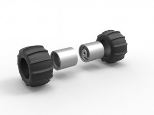 Double Rear wheel for Dune Buggy Scale 1 to 25 3D Принт Модель