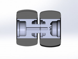 Double Rear wheel for Dune Buggy Scale 1 to 25 3D Принт Модель