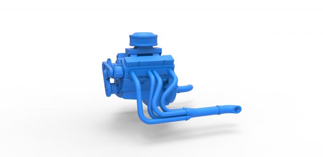 Engine V8 for water pumper Sand buggy Scale 1 to 25 Modelo de impresión 3D .c4d .max .obj .3ds .fbx .stl .blend 