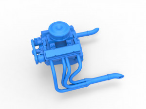 Engine V8 for water pumper Sand buggy Scale 1 to 25 Modelo de impresión 3D