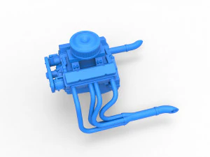 Engine V8 for water pumper Sand buggy Scale 1 to 25 3D Print Model
