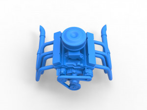 Engine V8 for water pumper Sand buggy Scale 1 to 25 Modelo de impresión 3D