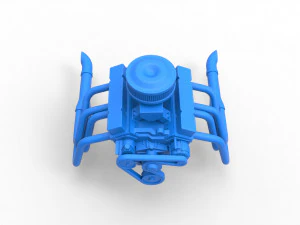 Engine V8 for water pumper Sand buggy Scale 1 to 25 3D Print Model