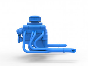 Engine V8 for water pumper Sand buggy Scale 1 to 25 Modelo de impresión 3D