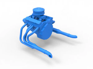 Engine V8 for water pumper Sand buggy Scale 1 to 25 3D Print Model