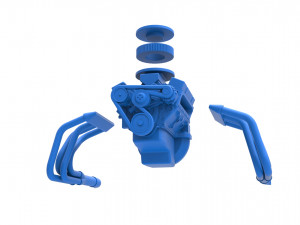 Engine V8 for water pumper Sand buggy Scale 1 to 25 Modelo de impresión 3D