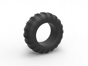 Dune buggy rear tire 22 Scale 1 to 25 Modelo de impresión 3D