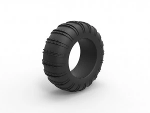 Neum&aacute;tico trasero para buggy 22 Escala 1 a 25 Modelo de impresión 3D