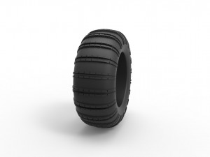 Dune buggy rear tire 22 Scale 1 to 25 Modelo de impresión 3D