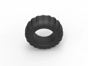 Neum&aacute;tico trasero para buggy 22 Escala 1 a 25 Modelo de impresión 3D