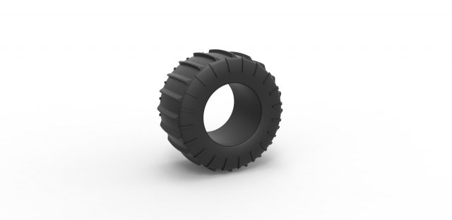 Dune buggy rear tire 23 Scale 1 to 25 3D प्रिंट मॉडल .c4d .max .obj .3ds .fbx .stl .blend 
